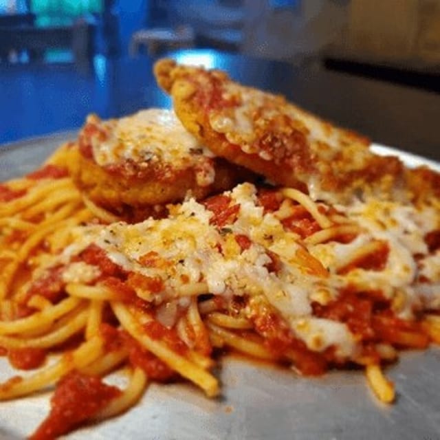 Chicken Parmesan Pasta.