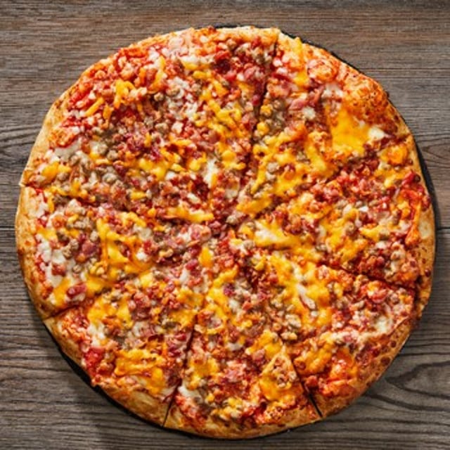 Bacon Double Cheeseburger Pizza.